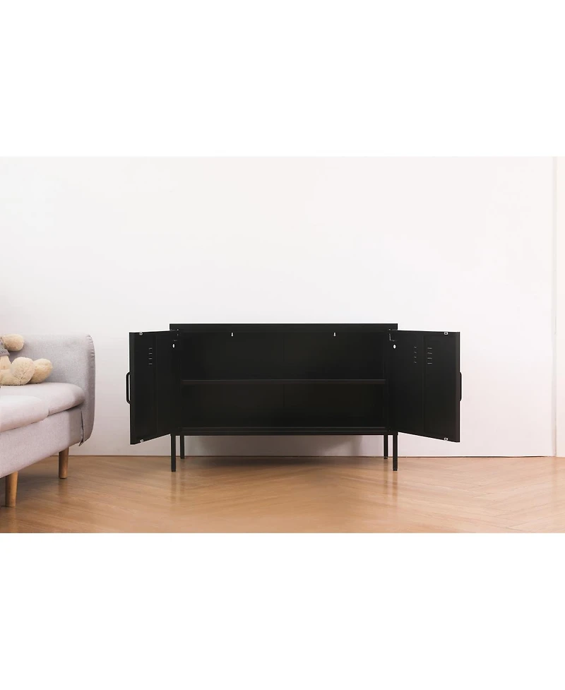 Streamdale Furniture Premium Steel Storage Cabinet with Adjustable Shelves and Leveling Feet