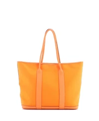 Pre-Owned HERMES 36 Garden Party Zip Tote Toile and Leather