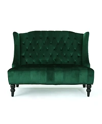 Streamdale Furniture Modern Glam Velvet Button-Tufted Wingback Loveseat