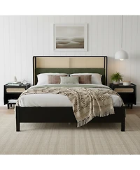 Streamdale Furniture King Size Modern Bed Frame Solid Wood 800lbs Capacity