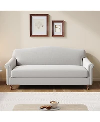Streamdale Furniture Modern 77.5'' 2-Seater Upholstered Loveseat with Rolled Arms