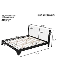 Streamdale Furniture Modern Pine and Manufactured Wood Bed Frame