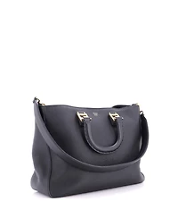 Pre-Owned Fendi Medium Selleria Ff Handle Tote Leather