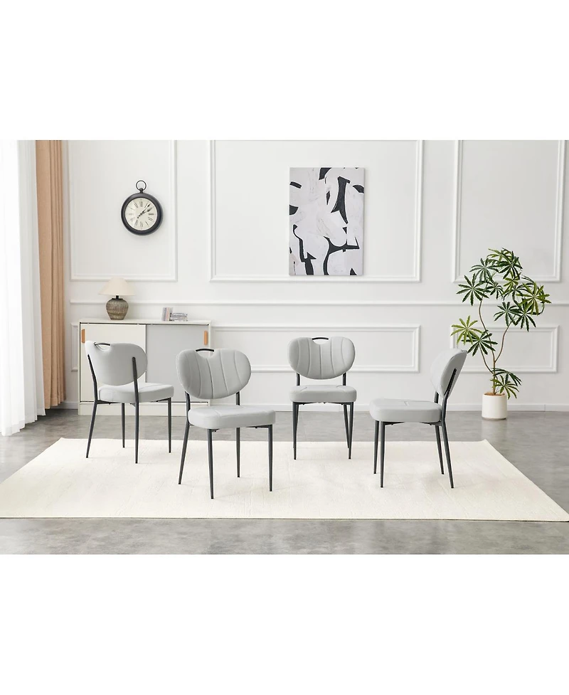 Streamdale Furniture Premium Leather Dining Chairs Set of 4