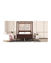 Streamdale Furniture Canopy Platform Bed with Headboard and Footboard