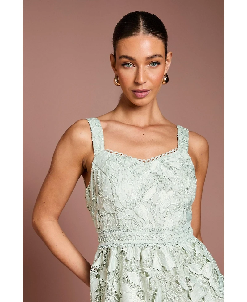 Coast Women's Lace Peplum Midi Dress