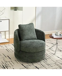 Streamdale Furniture 30''With Modern 360 Swivel Barrel Accent Chair with Pillow