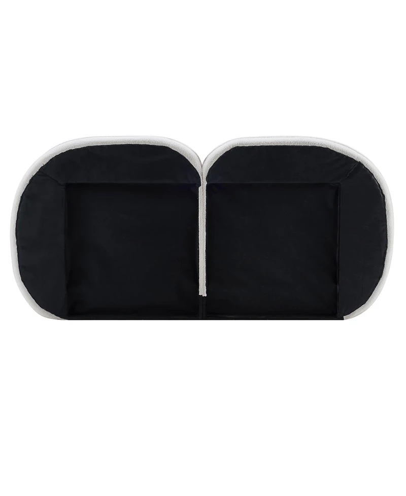 Streamdale Furniture Extra Thick Upholstered Platform Bed Frame Teddy Fleece