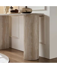 Streamdale Furniture 55.12'' Faux Marble Console Table for Living Room and Hallway
