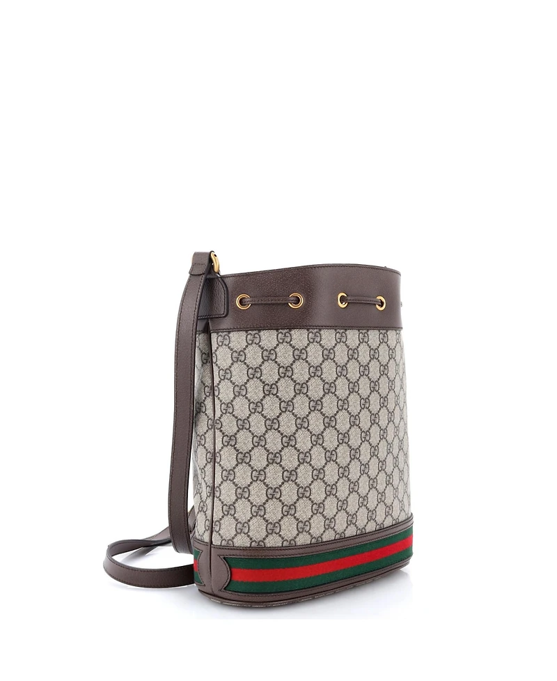 Pre-Owned Gucci Medium Ophidia Bucket Bag Gg Coated Canvas