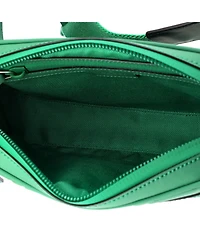 Pre-Owned Gucci Front Zip Belt Bag Gg Rubber Effect Leather