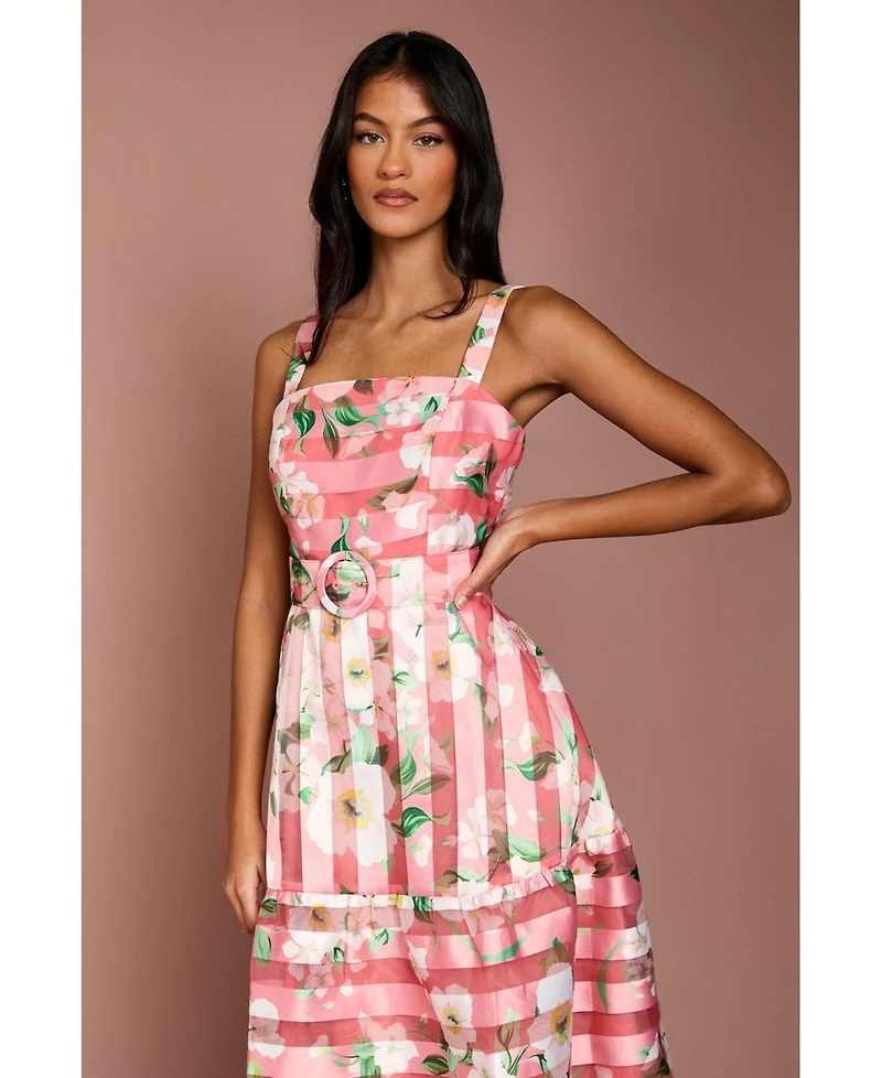 Coast Women's Petite Floral Organza Midi Dress