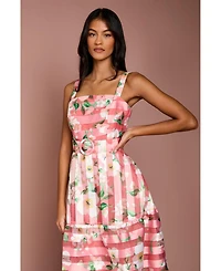 Coast Women's Petite Floral Organza Midi Dress