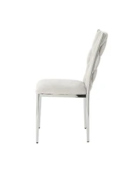 Streamdale Furniture Modern Velvet Dining Chairs with Metal Legs (Set of 4