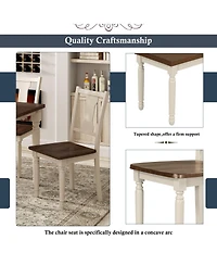 Streamdale Furniture 6-Piece Wooden Dining Set with Table 4 Chairs and Bench