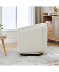 Streamdale Furniture Modern Chenille 360 Swivel Barrel Chair