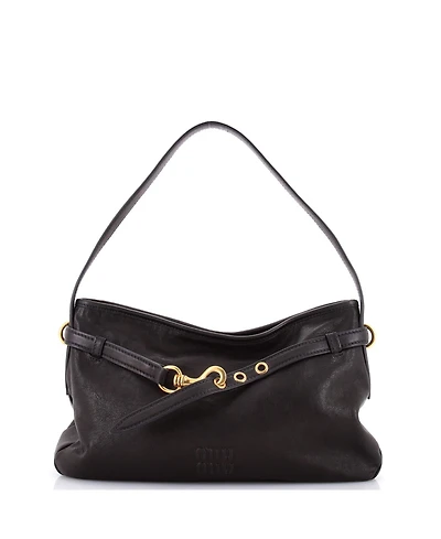 Pre-Owned Miu Miu Medium Aventure Shoulder Bag Leather