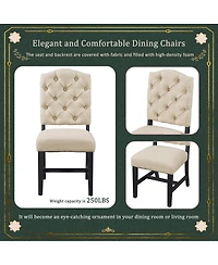 Streamdale Furniture 4-Piece Retro Upholstered Dining Chair Set