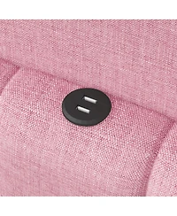 Streamdale Furniture Upholstered Full Xl Size Platform Bed with Usb Ports and Led Belt