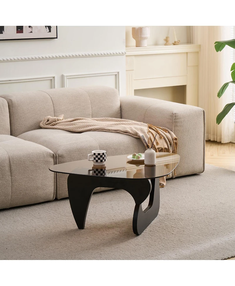 Streamdale Furniture Mid-Century Modern Farmhouse Wood Coffee Table
