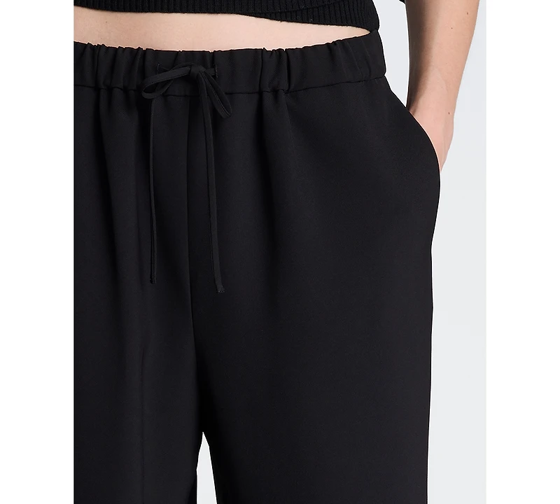 Kenneth Cole Women's Vision Twill Drawstring Jogger Pants