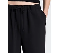 Kenneth Cole Women's Vision Twill Drawstring Jogger Pants
