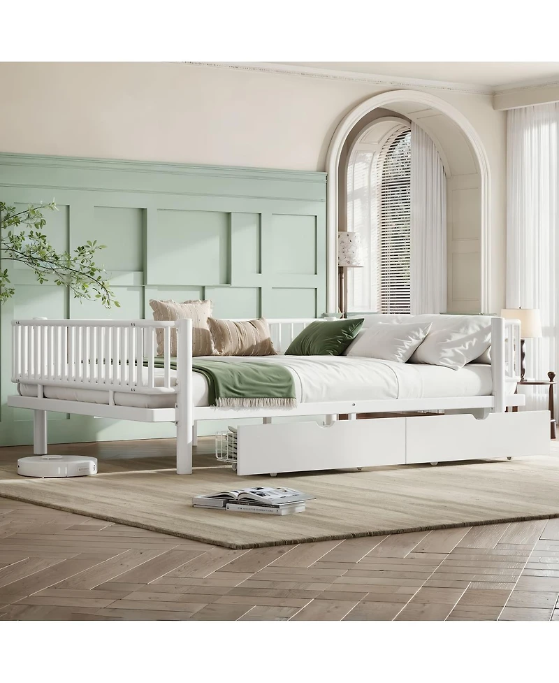 Streamdale Metal Platform Bed with Storage Drawers