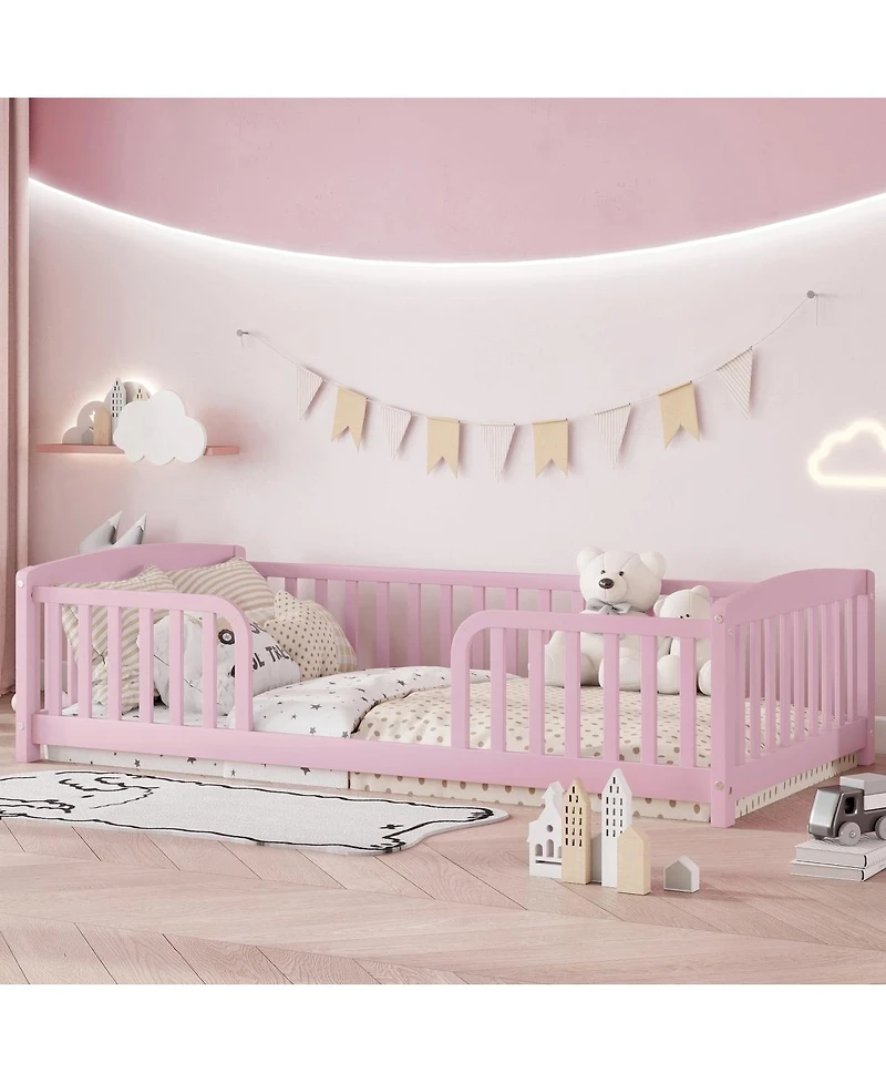 Streamdale Furniture Floor Fence Bed with Central Entrance