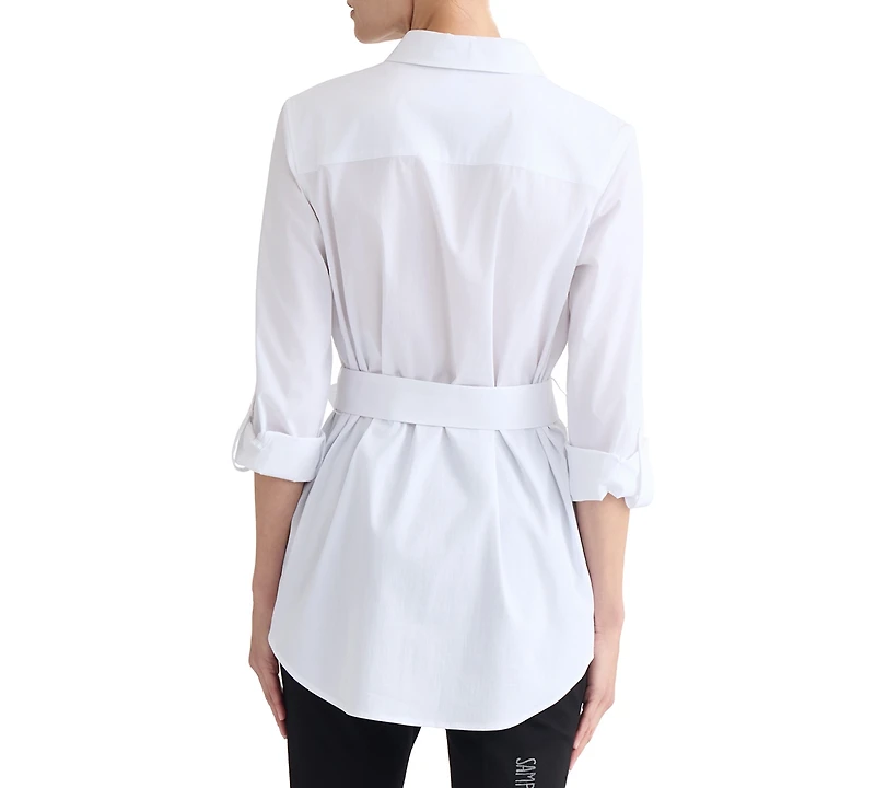 Jones New York Women's Belted Tunic Top