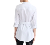 Jones New York Women's Belted Tunic Top