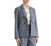 Jones New York Women's Plaid Notch Collar Jacket