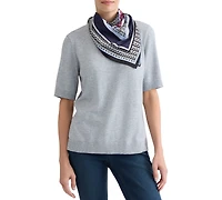 Jones New York Women's Accent Rib Knit Scarf T-Shirt
