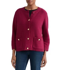 Jones New York Womens Pocket Detail Cardigan