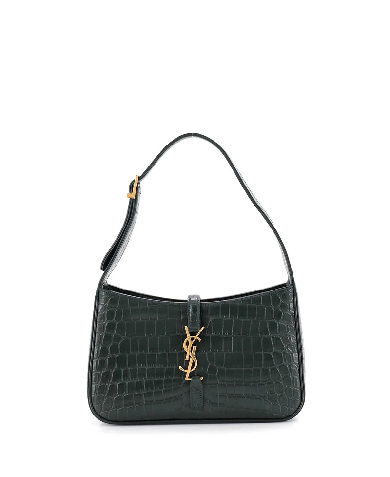 Pre-Owned Saint Laurent Small Le 5 a 7 Hobo Embossed Leather