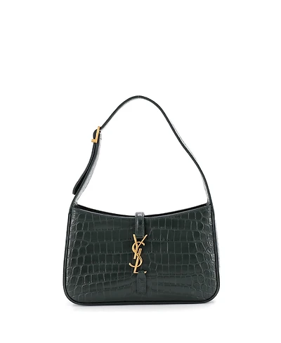 Pre-Owned Saint Laurent Small Le 5 a 7 Hobo Embossed Leather