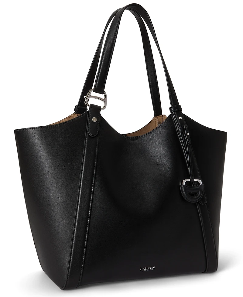 Lauren Ralph Tasha Extra-Large Leather Tote Handbag