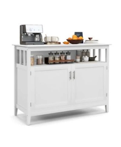 Gouun Kitchen Buffet Server Sideboard Storage Cabinet with 2 Doors Shelf