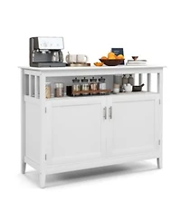 Gouun Kitchen Buffet Server Sideboard Storage Cabinet with 2 Doors Shelf