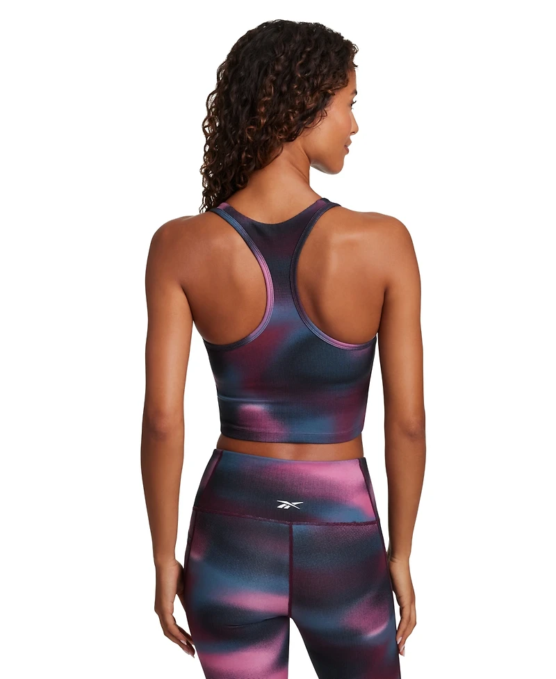 Reebok Women's Cropped Printed Sports Bra