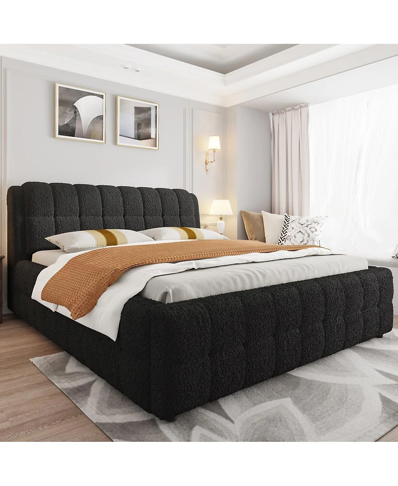 Streamdale Furniture California King Size Upholstered Platform Bed