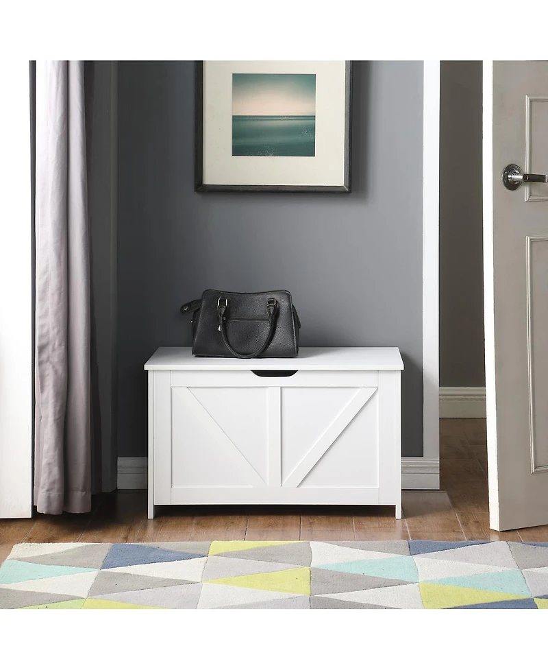 Streamdale Furniture Retro Storage Bench and Toy Box Organizer with 2 Hinges