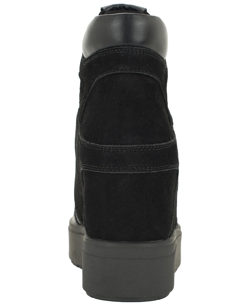 Guess Women's Guilley Lace-Up Wedge Sneaker Booties