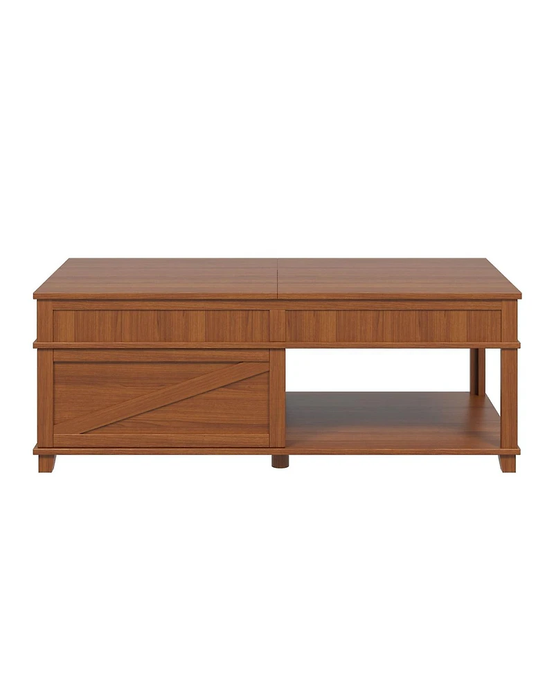 Streamdale Furniture Lift-Top Coffee Table with Hidden Storage Open Shelf and Adjustable Desk