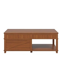 Streamdale Furniture Lift-Top Coffee Table with Hidden Storage Open Shelf and Adjustable Desk
