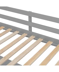 Streamdale Furniture Twin Size Loft Bed with Two Chest of Drawers Desk and Light Strip