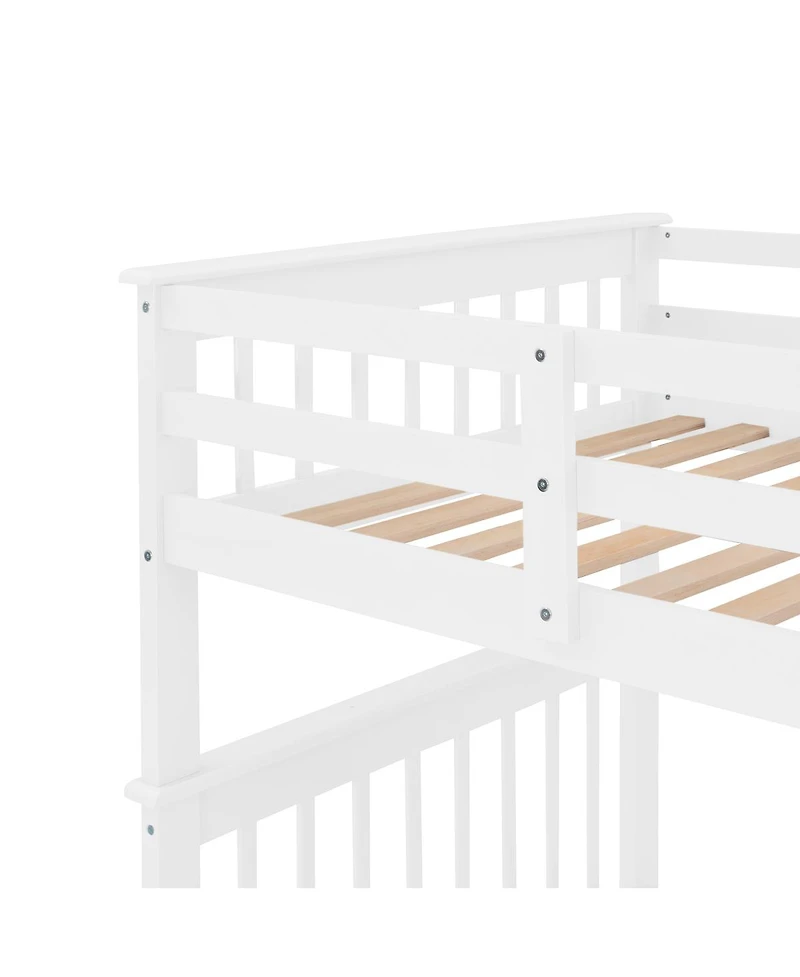 Streamdale Furniture Twin-Over-Twin Stairway Bunk Bed with Storage