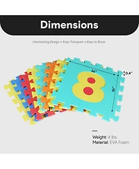 BalanceFrom Fitness Thick Interlocking Letter Puzzle Foam Exercise Play Mats