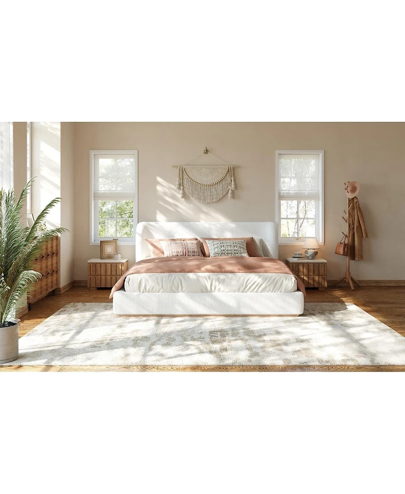 Streamdale Furniture King Size Low-Profile Upholstered Platform Bed