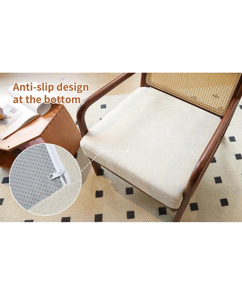 Streamdale Furniture Cute Accent Chair with Solid Wood Legs and Soft Fabric Cushion