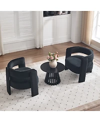 Streamdale Furniture Mid-Century Modern Velvet Accent Chair for Living Room and Bedroom